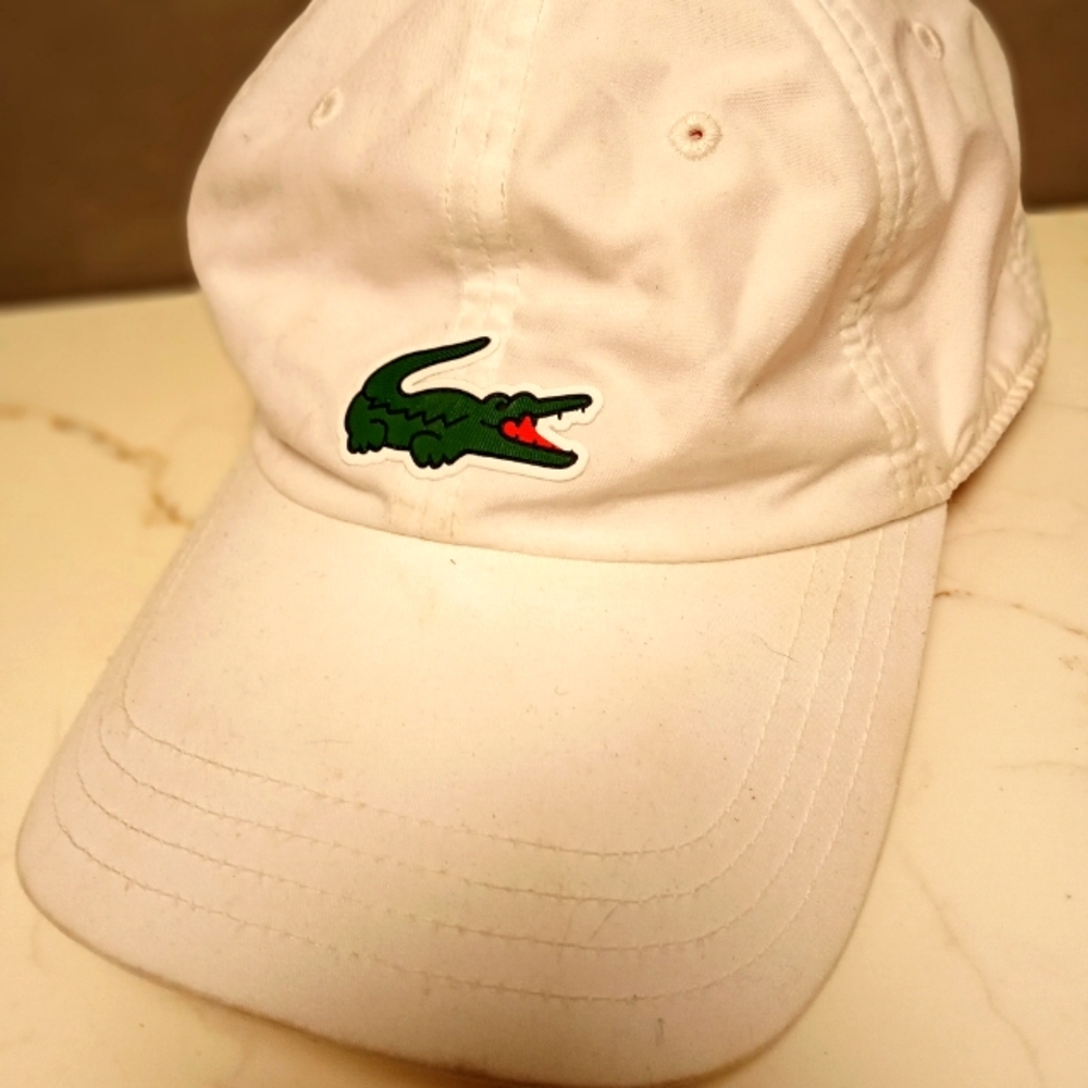 White LACOSTE hat
